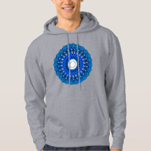 Mandala in Blue Hoodie Sweatshirt or T-Shirt