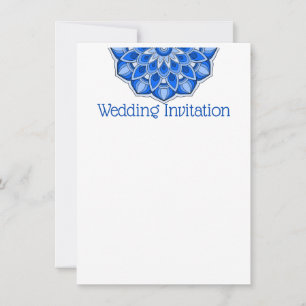 Mandala in blue invitation