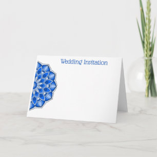 Mandala in blue invitation
