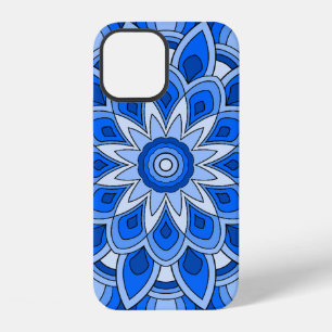 Mandala in blue iPhone 12 case