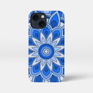 Mandala in blue iPhone 13 mini case