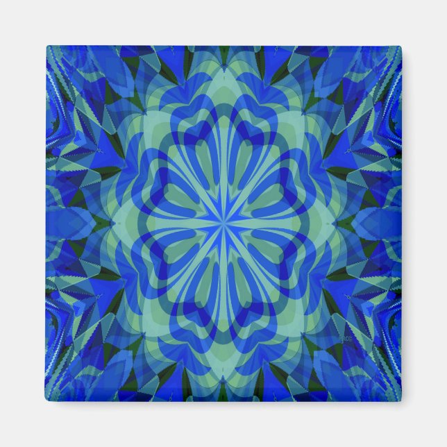 Mandala in Blue.... Magnet (Front)