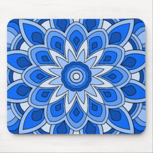 Mandala in blue mouse mat