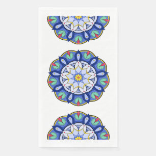 Mandala in blue napkin