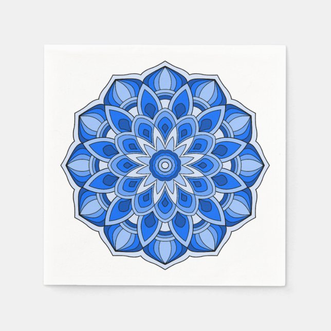 Mandala in blue napkin (Front)