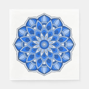 Mandala in blue napkin
