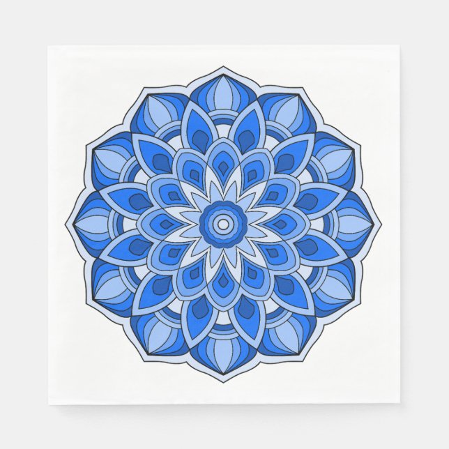 Mandala in blue napkin (Front)