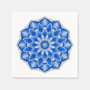 Mandala in blue napkin