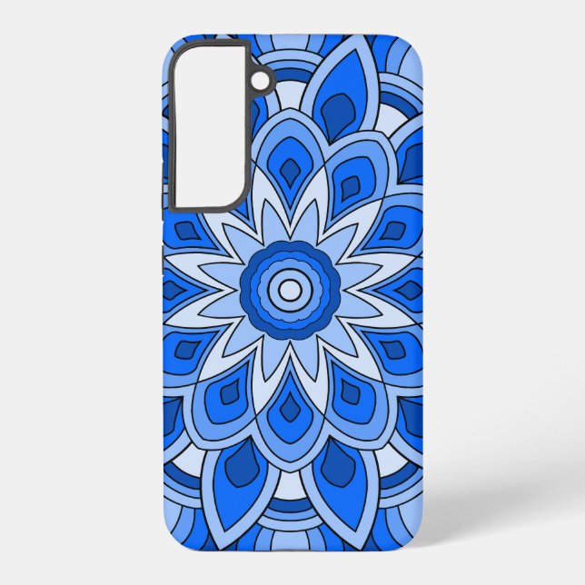 Mandala in blue samsung galaxy s22+ case (Back)