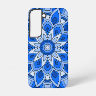Mandala in blue samsung galaxy case