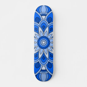 Mandala in blue skateboard