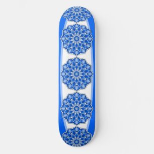 Mandala in blue skateboard