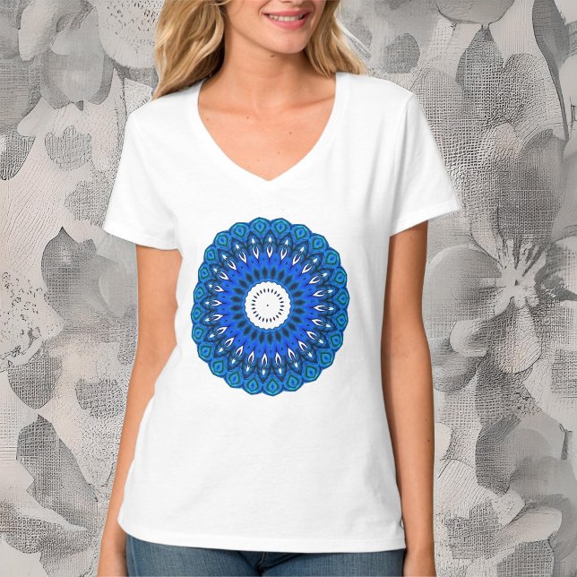 Mandala in Blue T-Shirt or Sweatshirt (Creator Uploaded)