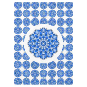 Mandala in blue Tablecloth