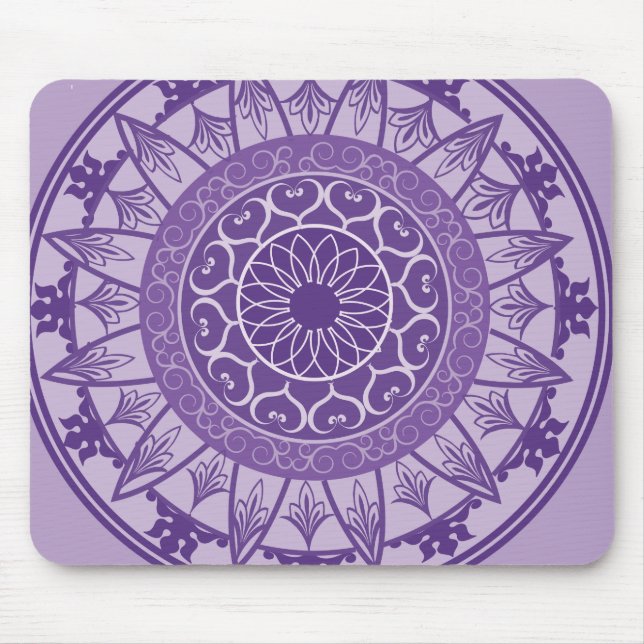 Mandala in Purple Mouse Mat (Front)