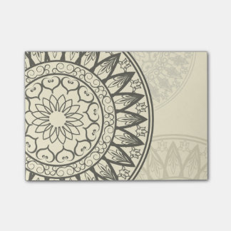 Mandala in Soft Yellow Post-it Notes