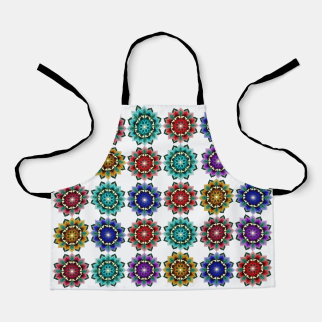 Mandala in various colors apron (Front)