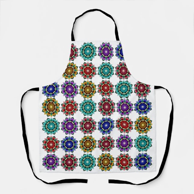 Mandala in various colors apron (Front)