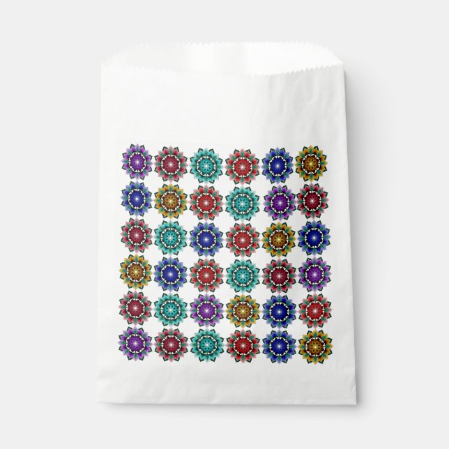 Mandala in various colors favour bags (Front)