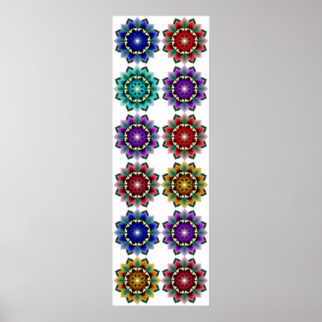 Mandala in various colors poster (Front)