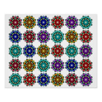 Mandala in various colors