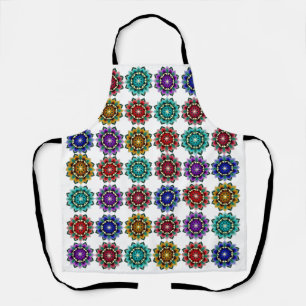 Mandala in various colours apron