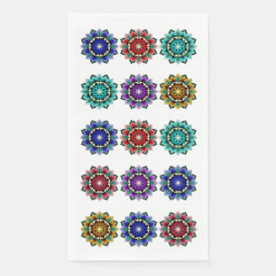 Mandala in various colours napkin