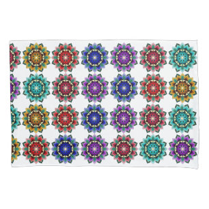 Mandala in various colours pillowcase