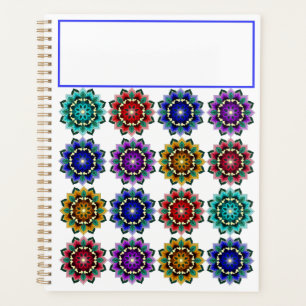 Mandala in various colours planner