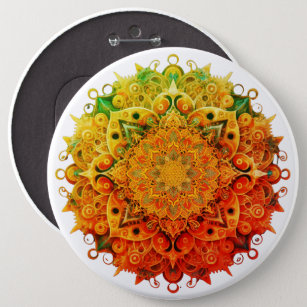 Mandala inspired design Tote Bag 6 Cm Round Badge