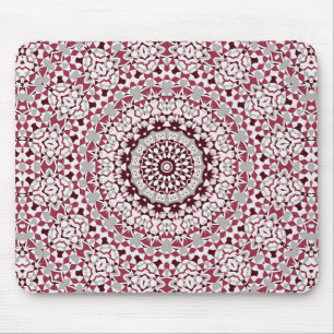 Mandala is burgundy-grey mouse mat