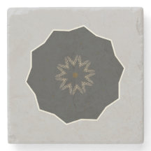 Mandala Kaleidoscope Black on Grey