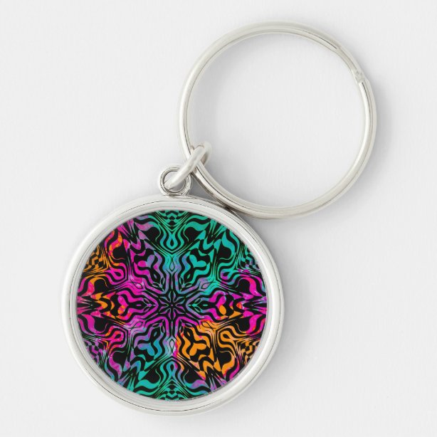 Kaleidoscope Key Rings & Keychains Zazzle UK