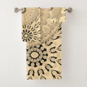 Mandala kaleidoscope towel set