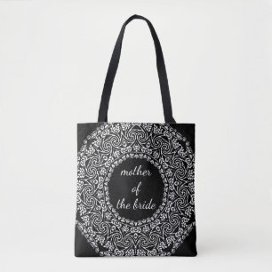 Mandala Lace Mother of The Bride Wedding Swirl Tote Bag