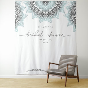 Mandala Lace Wedding Bridal Shower Lt. Blue ID968  Tapestry