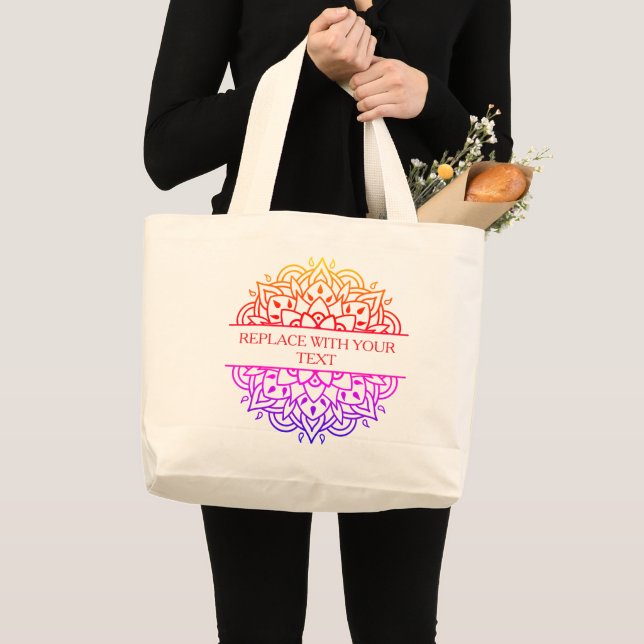 Mandala Large Tote Bag (Front (Product))