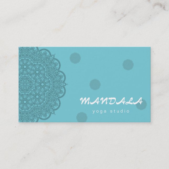 MANDALA LOGO CUSTOMIZED YOGA  INSTRUCTOR BUSINESS  BUSINESS CARD (Front)