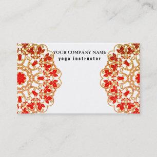 MANDALA LOGO CUSTOMIZED YOGA  INSTRUCTOR BUSINESS  BUSINESS CARD