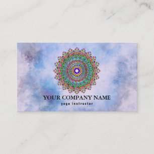 MANDALA LOGO CUSTOMIZED YOGA  INSTRUCTOR BUSINESS CARD