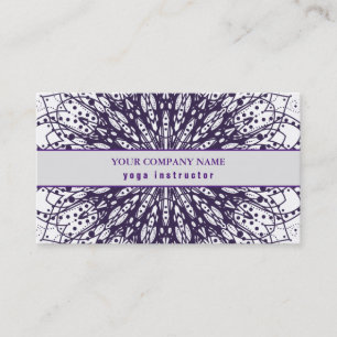 MANDALA LOGO CUSTOMIZED YOGA  INSTRUCTOR BUSINESS CARD