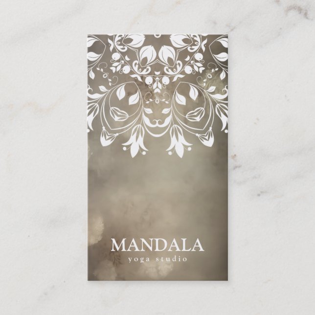 MANDALA LOGO CUSTOMIZED YOGA  INSTRUCTOR BUSINESS CARD (Front)