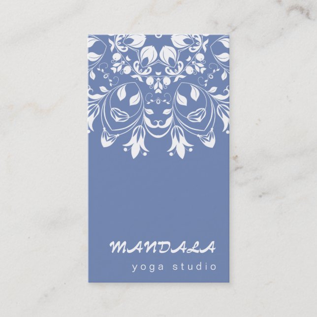 MANDALA LOGO CUSTOMIZED YOGA  INSTRUCTOR BUSINESS CARD (Front)