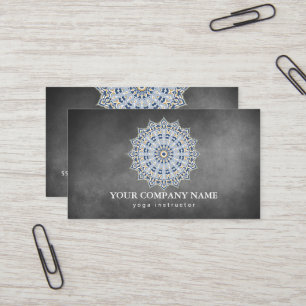 MANDALA LOGO CUSTOMIZED YOGA INSTRUCTOR BUSINESS CARD