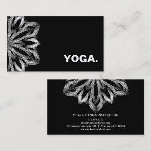 MANDALA LOGO CUSTOMIZED YOGA  INSTRUCTOR BUSINESS CARD