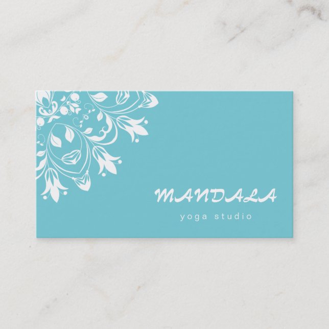 MANDALA LOGO CUSTOMIZED YOGA  INSTRUCTOR BUSINESS CARD (Front)