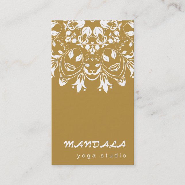 MANDALA LOGO CUSTOMIZED YOGA  INSTRUCTOR BUSINESS CARD (Front)