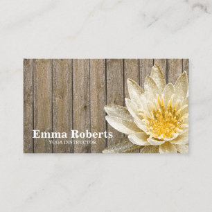 MANDALA LOTUS CUSTOMIZED WOODEN YOGA  INSTRUCTOR B BUSINESS CARD