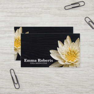 MANDALA LOTUS CUSTOMIZED WOODEN YOGA  INSTRUCTOR BUSINESS CARD
