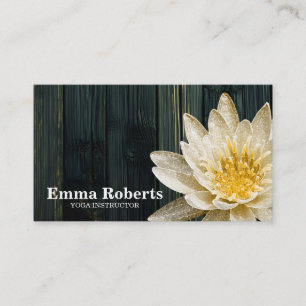 MANDALA LOTUS CUSTOMIZED WOODEN YOGA  INSTRUCTOR BUSINESS CARD